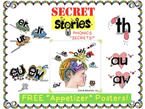 Free Phonics Posters by Secret Stories