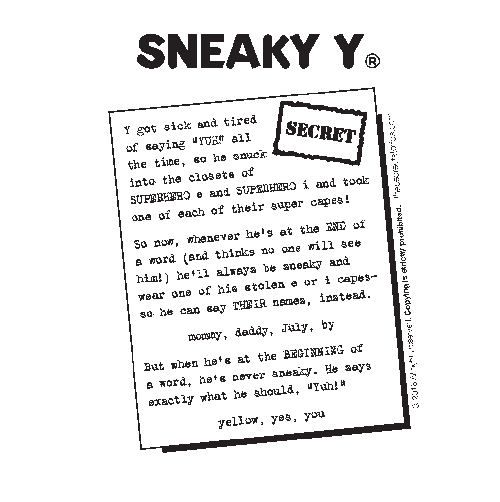 phonics flashcards sneaky y