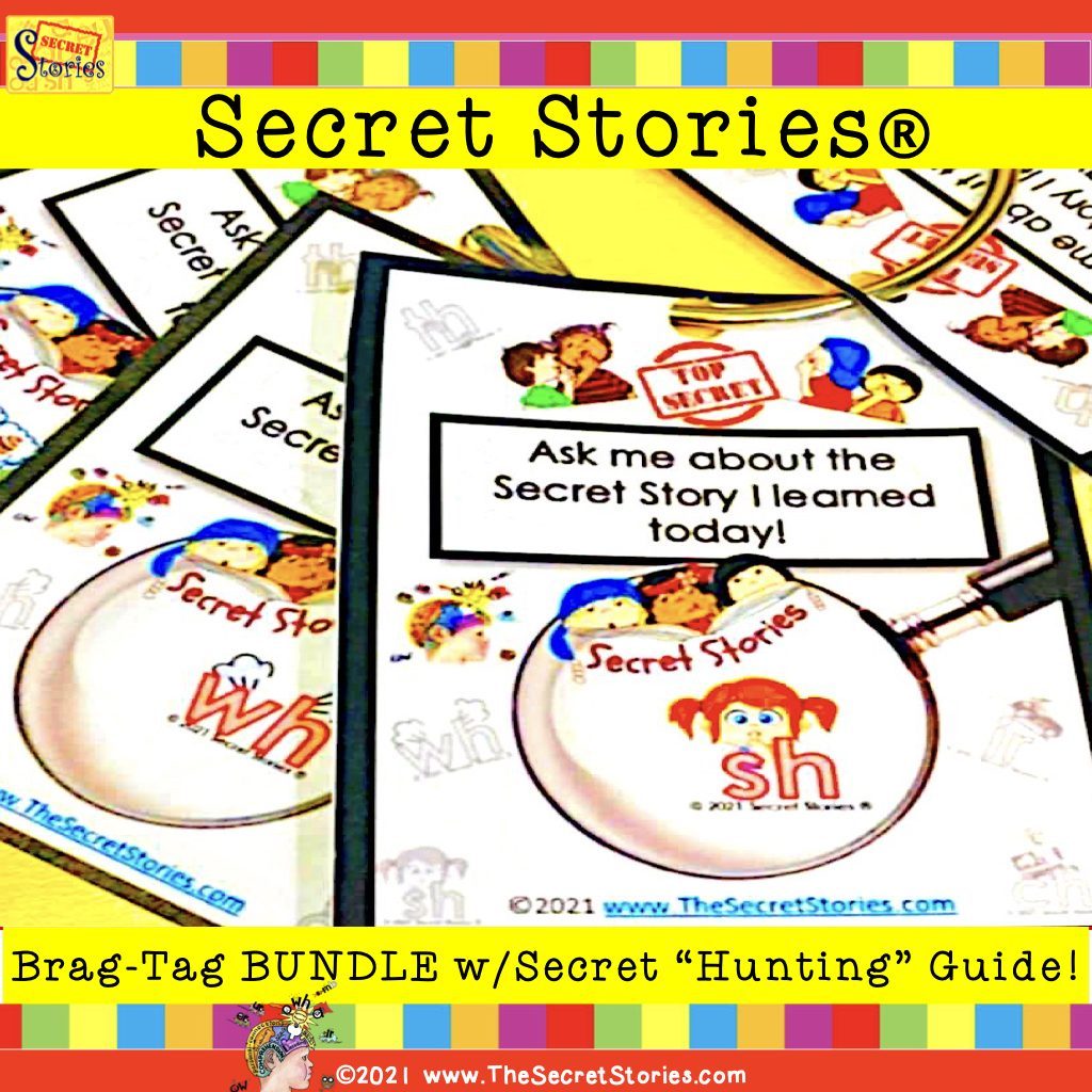 Secret Stories Phonics Tags/ Reading Awards and Hunting Guide 