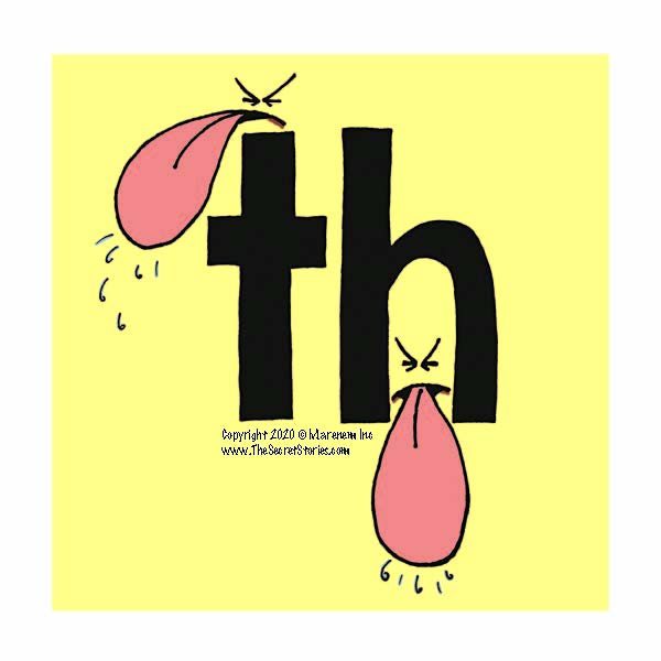 th digraph phonics flashcard