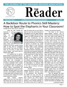 Brain Based Phonics Journal Article Secret Stories Phonics Reading Quarterly ILA Arkansas